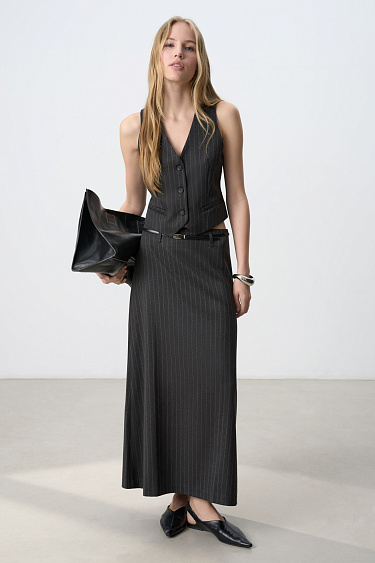 Юбка макси из шерсти