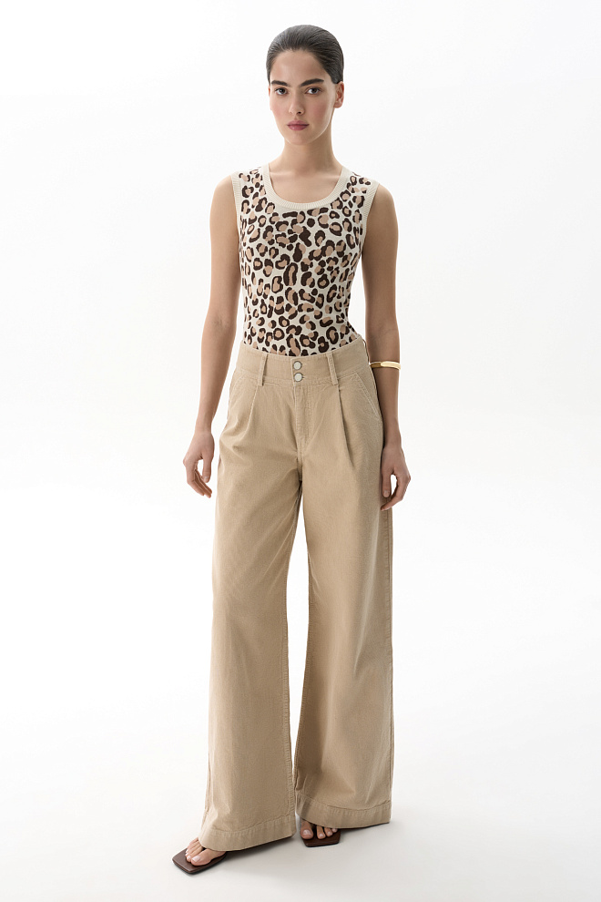 Трикотажный топ с жаккардовым рисунком