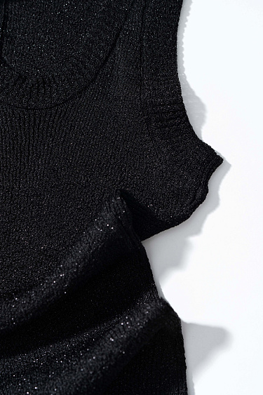 Трикотажный топ с люрексом