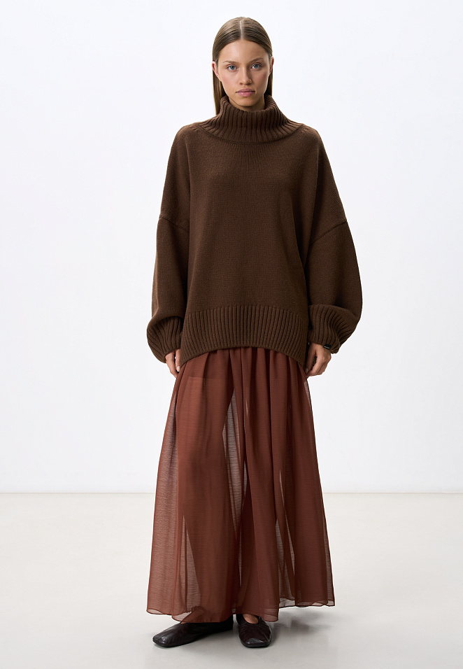 Объемный джемпер из шерсти альпака