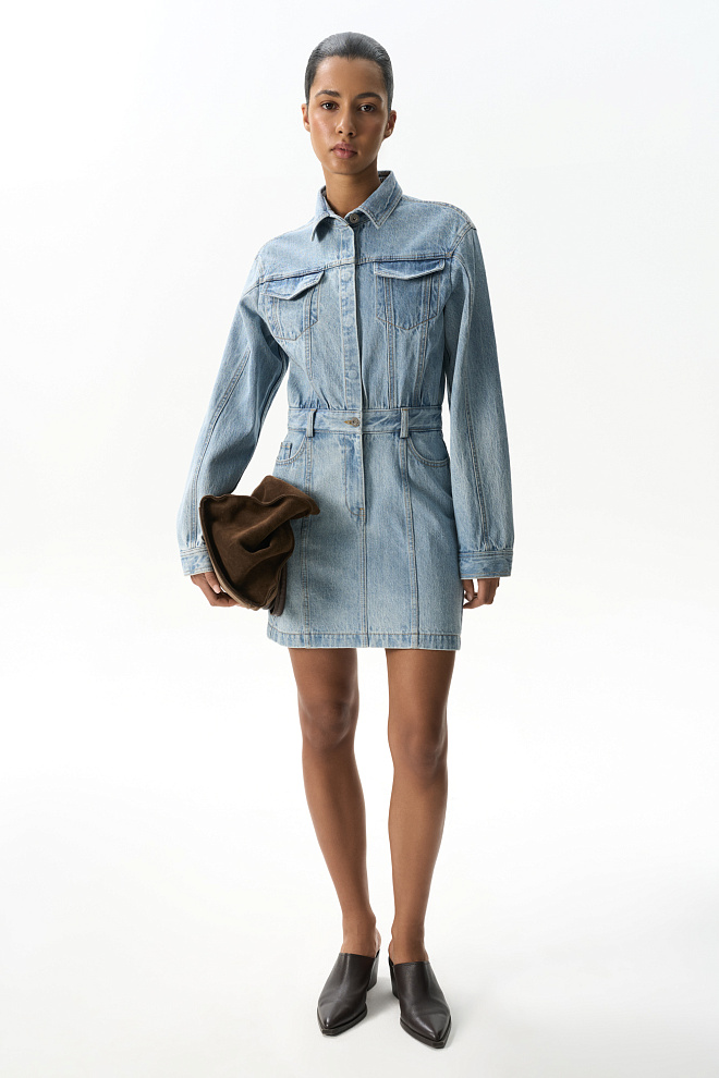 Джинсовое мини-платье