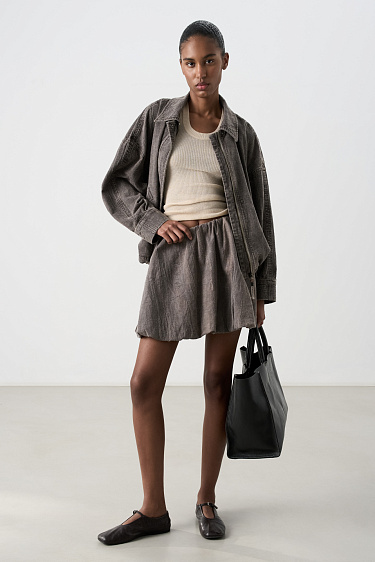 Юбка-баллон изо льна