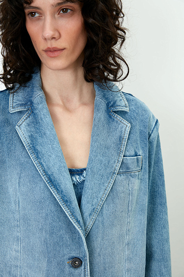 Джинсовый жакет из 100% хлопка