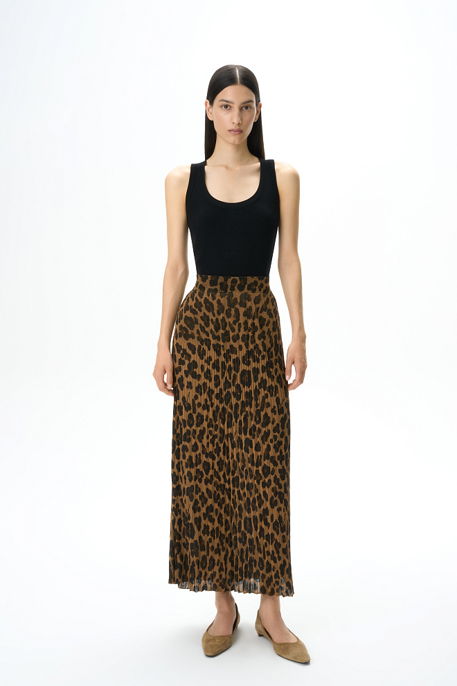Принтованная юбка миди