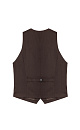 Классический жилет с имитацией карманов и v-образным вырезом. Застежка на пуговицы. Без подкладки.