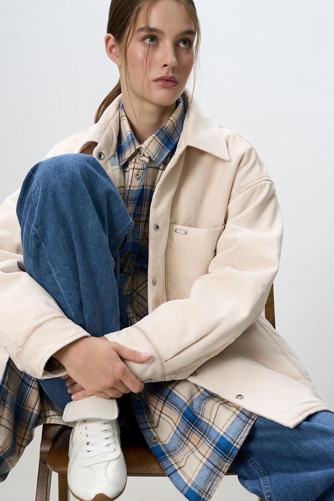 Вельветовая куртка из 100% хлопка