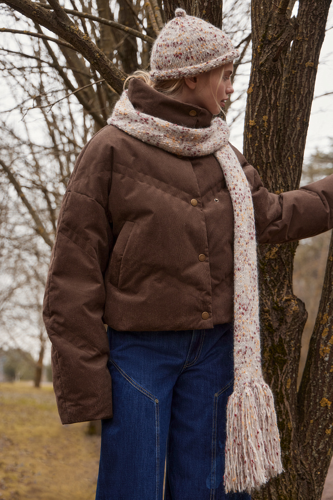 Шарф с шерстью альпака