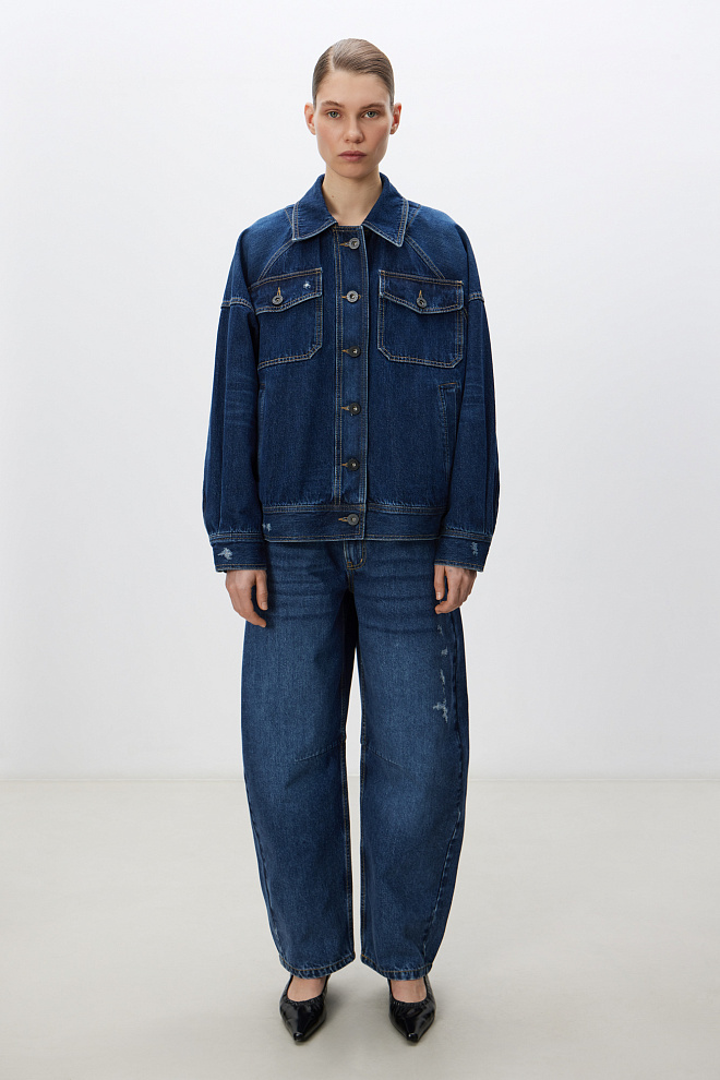 Джинсы с разрезами в стиле гранж