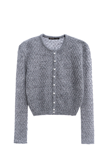 Ажурный кардиган с пайетками