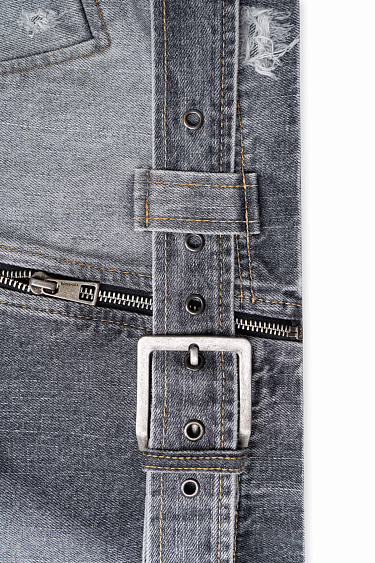 Джинсовая куртка-косуха из 100% хлопка