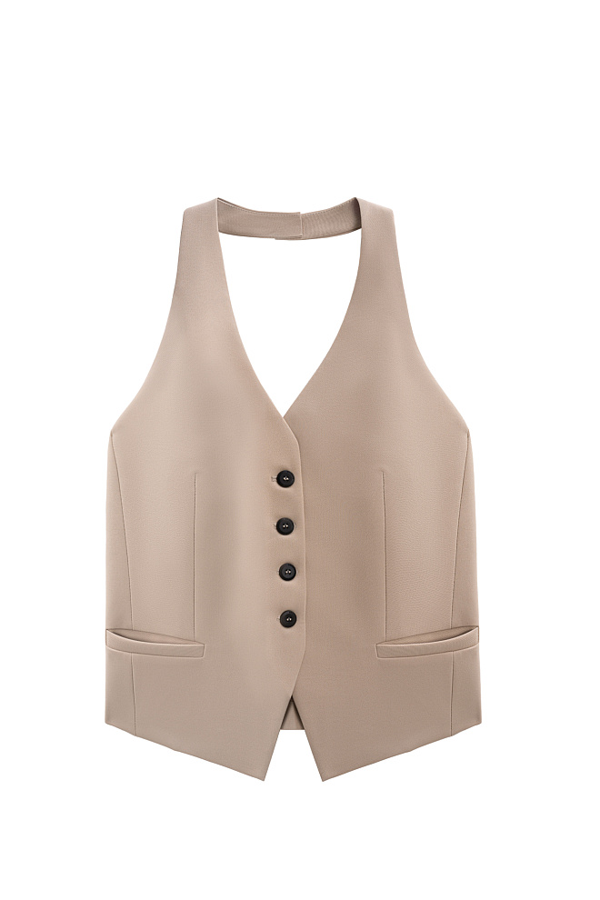 Жилет с открытой спинкой