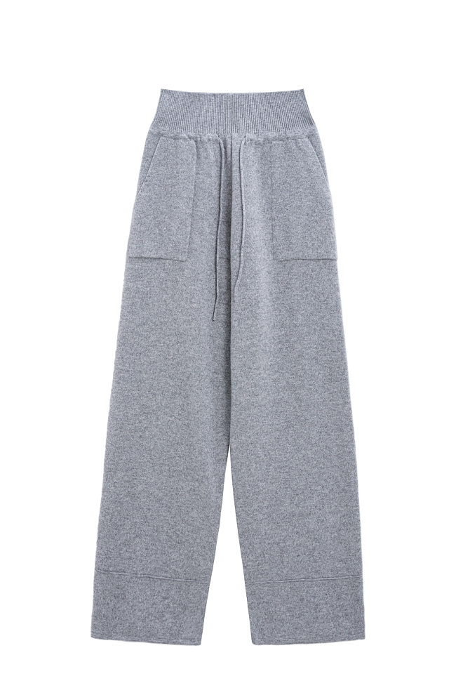 Трикотажные брюки с широким поясом