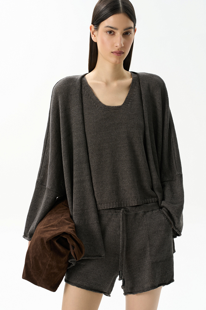 Свободный кардиган из 100% льна