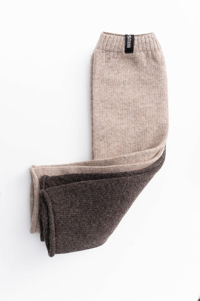 Трикотажные митенки из кашемира и шерсти