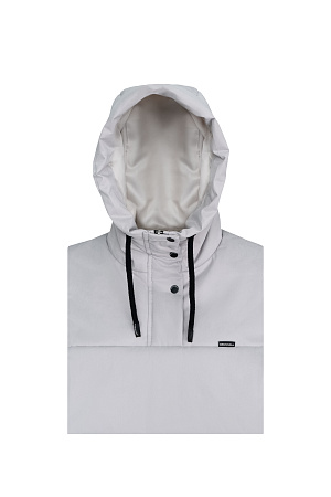 серый Капюшон на синтепоне с застежкой на молнию и кнопки. На кулиске. 
