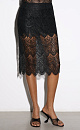 Юбка из тонкого кружева длины миди. Модель без подкладки. Застежка на потайную молнию.
