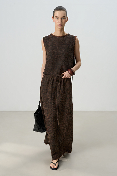 Юбка макси изо льна