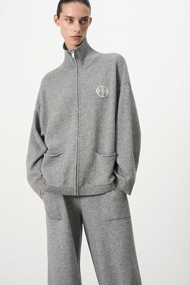 Спортивный бомбер из кашемира и шерсти 