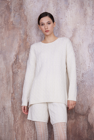 Трикотажные шорты из шерсти с кашемиром