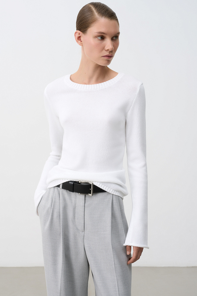 Лонгслив с расклешенными рукавами