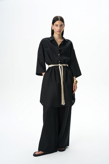 Платье-рубашка из 100% льна