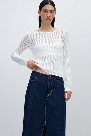 Топ из органического хлопка с длинными рукавами 