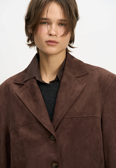 Жакет с отделкой под замшу