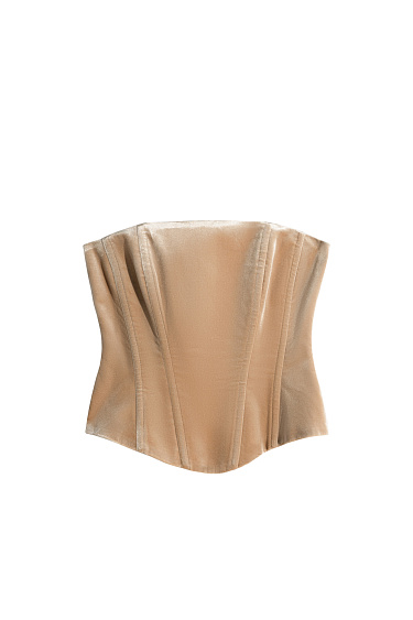 Бархатный корсет со шнуровкой