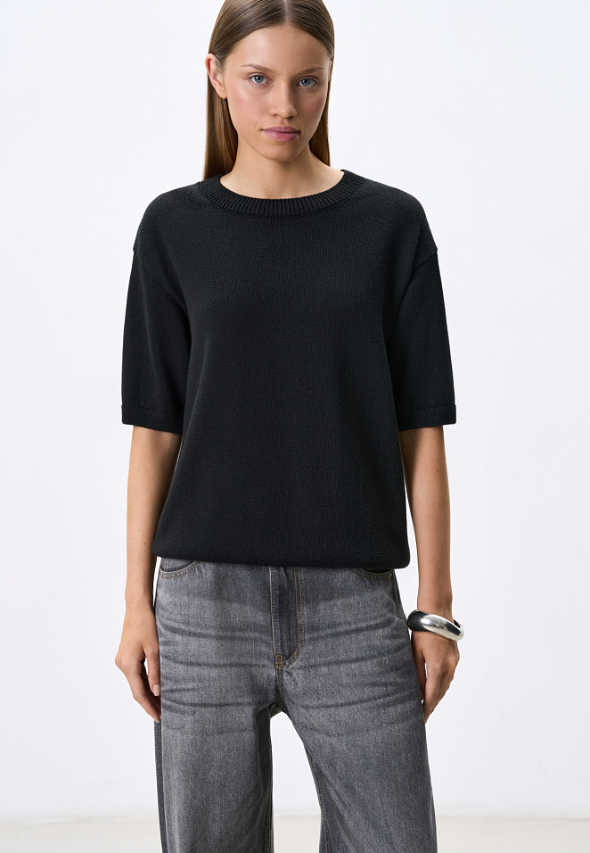 Трикотажная хлопковая футболка