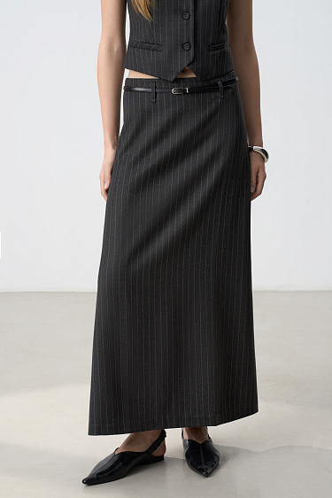 Юбка макси из шерсти