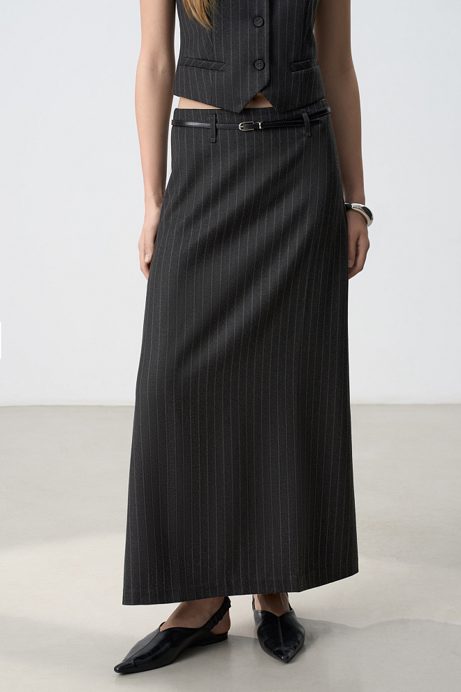 Юбка макси из шерсти