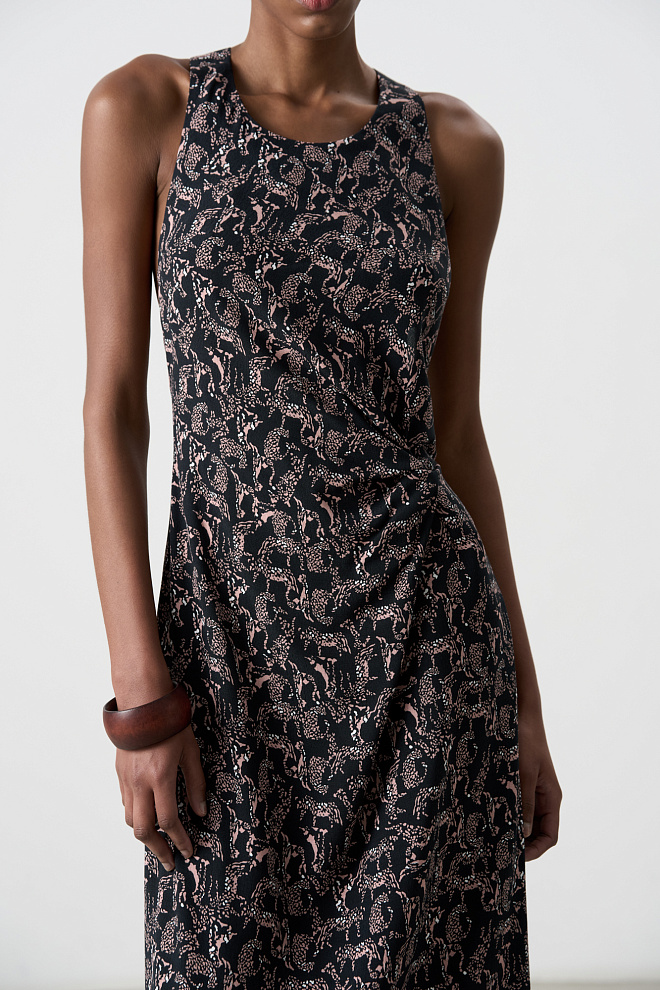 Принтованное платье из 100% вискозы