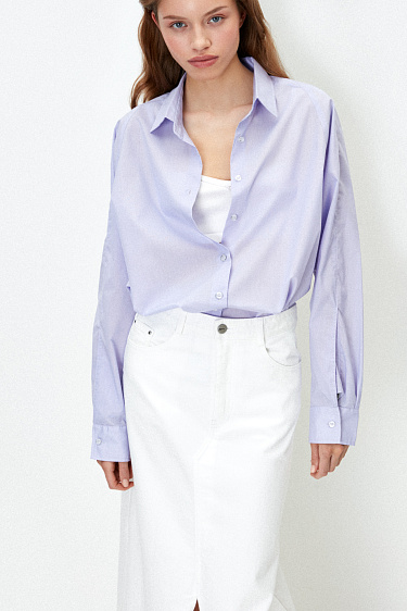 Рубашка с ассиметричным краем