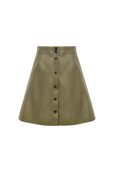 Юбка мини из экокожи