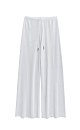 Трикотажные брюки палаццо из легкой вискозы. Модель свободного кроя с поясом на кулиске. 