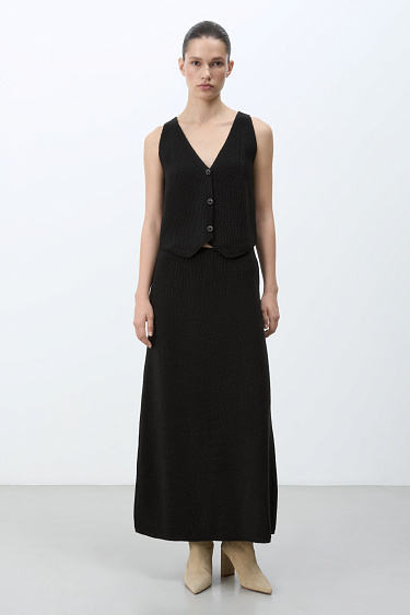 Трикотажная юбка макси из шерсти