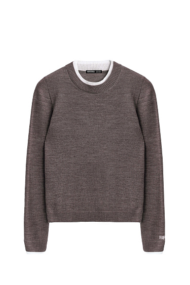 Джемпер с манжетами и воротничком