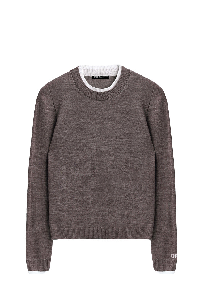 Джемпер с манжетами и воротничком