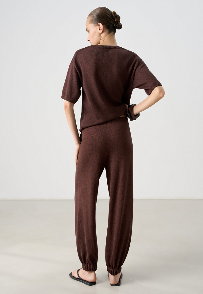 Трикотажные джоггеры из хлопка 