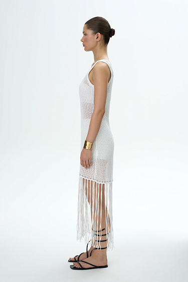 Сарафан из 100% хлопка с бахромой