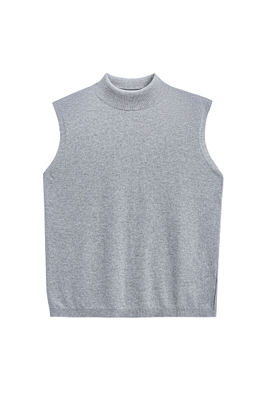 Трикотажный жилет с высоким воротом