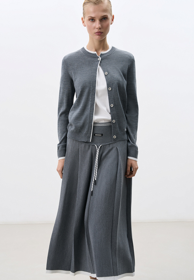 Юбка миди на кокетке 