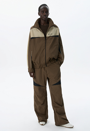 Олимпийка-колорблок из нейлона