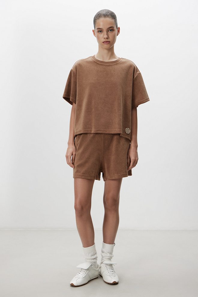 Шорты из махрового трикотажа