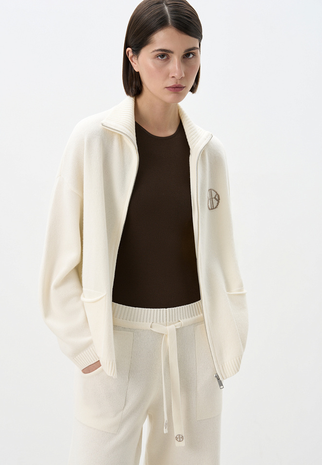 Трикотажные брюки из кашемира и шерсти 