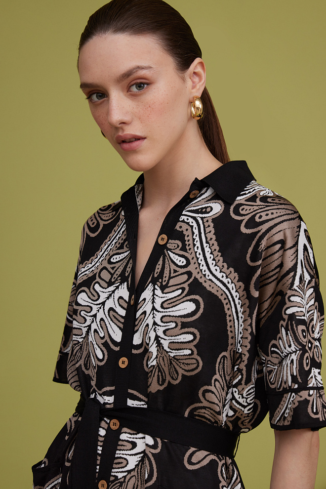 Кардиган-рубашка из 100% вискозы