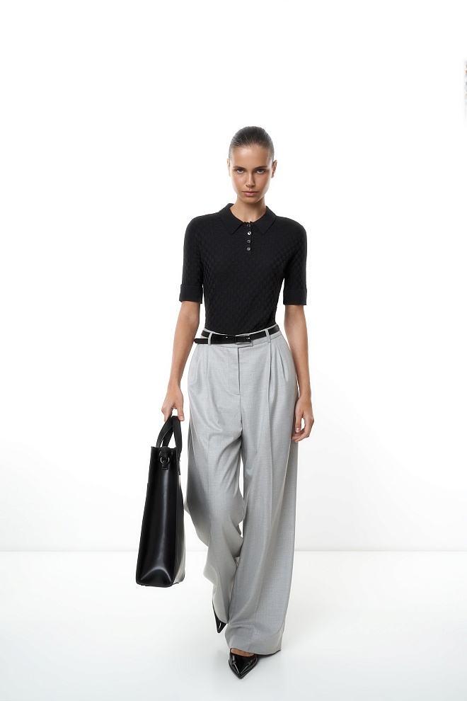 Трикотажная футболка-поло