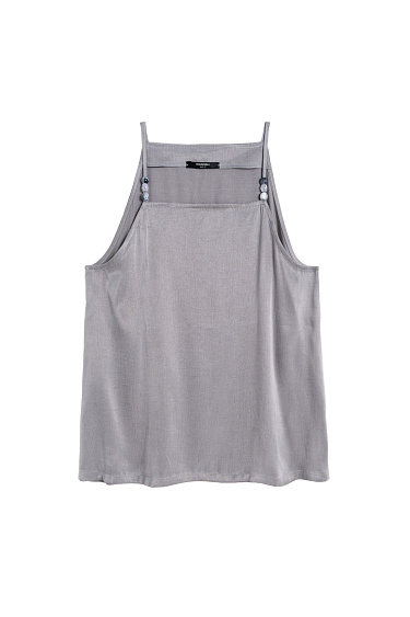 Топ из купры на тонких бретельках