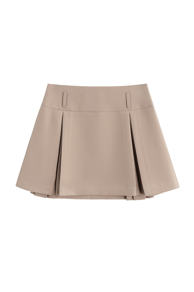 Юбка мини с веерными складками