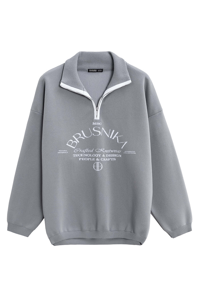 Джемпер с воротником-стойкой